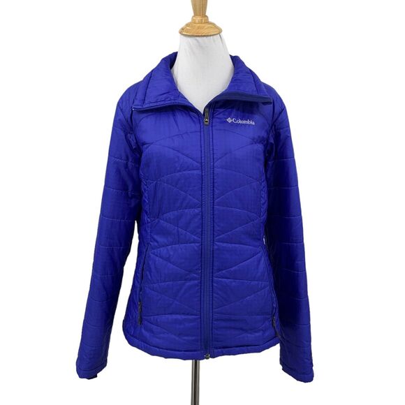Columbia Jacket Womens M Medium Deep Blue Mighty Lite III Omni-Heat Thermal Puff - Picture 1 of 16